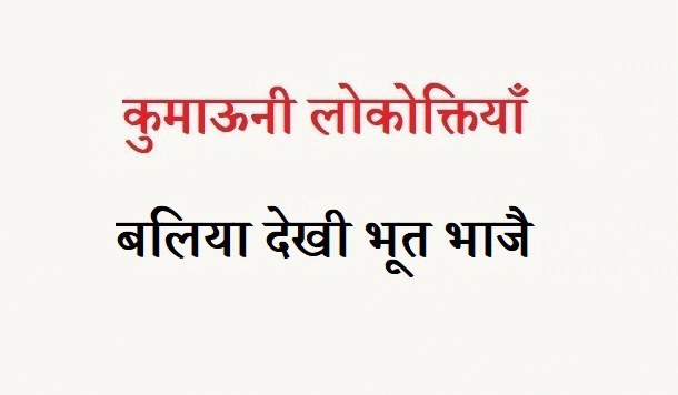 कुमाऊनी लोकोक्तियाँ – 114