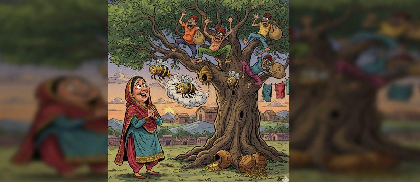 चतुर कमला और उसके आलसी पति की कहानी