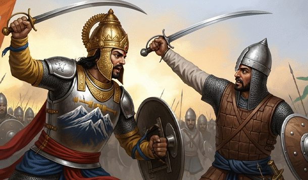 जब रुद्रचंद ने अकेले द्वन्द युद्ध जीतकर मुगलों को तराई से भगाया