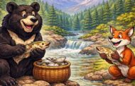 मेहनती भालू और चालाक सियार की लोककथा